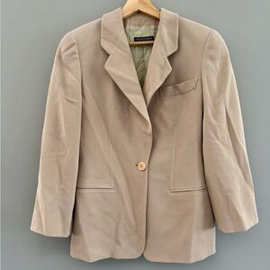 Giorgio Armani Silk/Wool Beige Blazer - 36